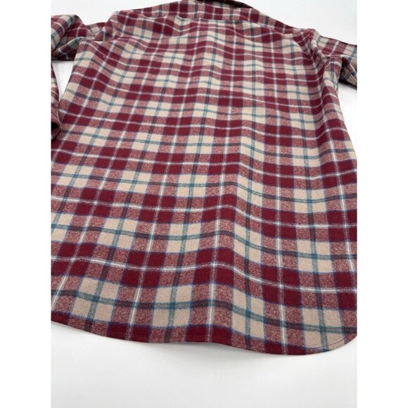 Pendleton Wool Shirt Plaid Button Up Quilted Collar Long Sleeve Size M USA - Picture 3 of 11